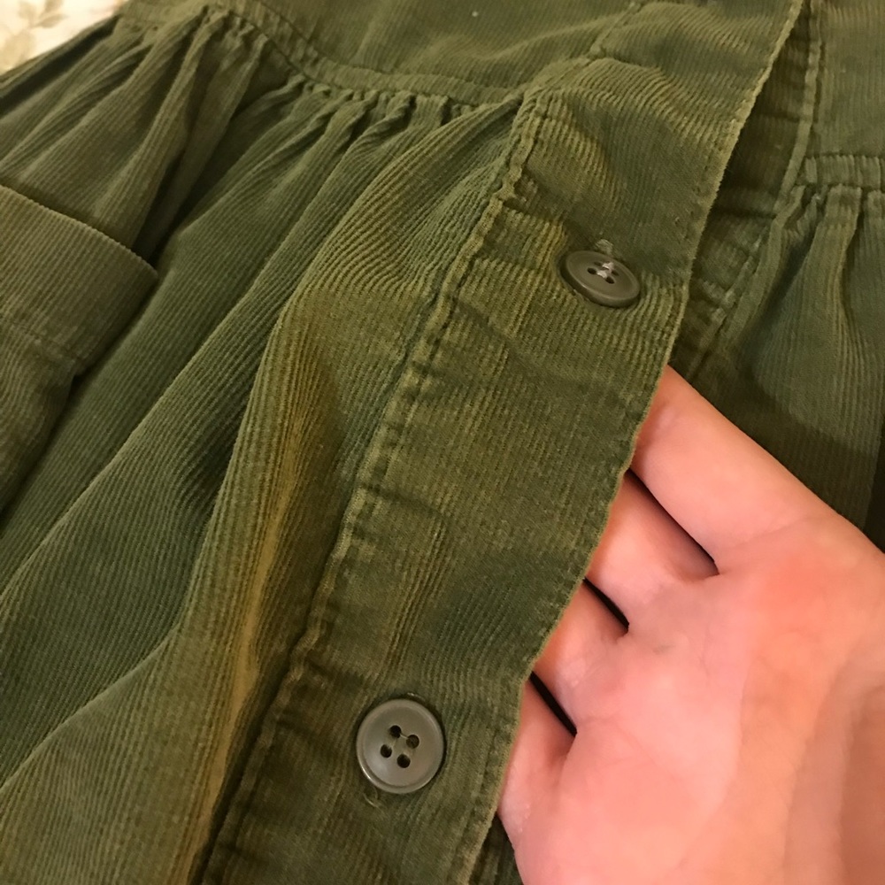 Olive green miniskirt with buttons, vintage Gap - Picture 4 of 5